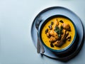 coconut chicken in a spicy cream sauce. Ai Generated