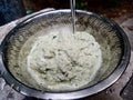 Coconut chutney blend of mango green chillies red chillies Currey leaf