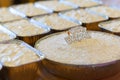 Coconut cloud cake and sweet,happy birthday Royalty Free Stock Photo