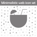 Coconut cocktail icon. Web, minimalistic icons universal set for web and mobile Royalty Free Stock Photo