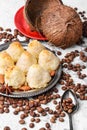 Coconut cookie truffle Royalty Free Stock Photo