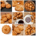 Coconut Cookies Collage, Various Cocoanut Macaroons Collection