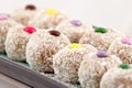 Coconut cookies detail Royalty Free Stock Photo