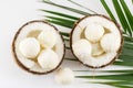 Coconut cookies in a fresh fruit bowl