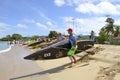 Coconut cup paddle board race start