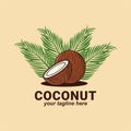 Coconut design premium illustration logo