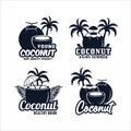 Coconut design premium logo collcetion