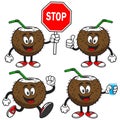 Coconut Drink Character Set 03 Royalty Free Stock Photo