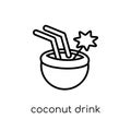 Coconut drink icon from Drinks collection. Royalty Free Stock Photo