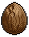 Coconut Eight Bit Pixel Art Game Icon Royalty Free Stock Photo