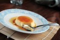Coconut Flan close-up Royalty Free Stock Photo