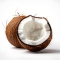 Coconut fruit isolated on white background