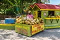 Coconut Fruit Street market in Ocho Rios, Jamaica