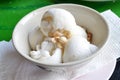 Coconut ice cream Royalty Free Stock Photo