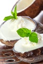 Coconut ice creams Royalty Free Stock Photo