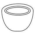 Coconut icon black color illustration flat style simple image Royalty Free Stock Photo
