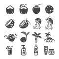 coconut icon set