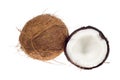 Coconut isolated on white