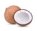 Coconut Isolated on white background Royalty Free Stock Photo