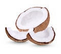 Coconut Isolated on white background Royalty Free Stock Photo