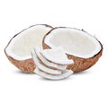 Coconut isolated on a white background. full depth of field