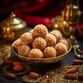 Coconut Laddu with Jaggery and Ghee
