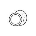 coconut line icon. Element of fruits and vegetables for mobile concept and web apps. Thin line coconut icon can be used for web