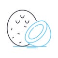 coconut line icon, outline symbol, vector illustration, concept sign Royalty Free Stock Photo
