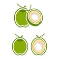 coconut logo Vector icon design illustration