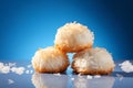 Coconut macaroon tasty dessert background