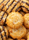 Coconut macaroons cookies with drizzle of chocolate. Gluten free