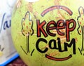 Keep calm coconut at a market in malaysia