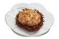 A Coconut Macaroon isolated on a white background