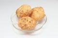 Coconut Macaroons on a white background