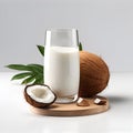 Coconut milk with cocos