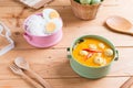 Coconut milk Curry fish and fish ball with thai rice noodle Royalty Free Stock Photo