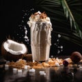 Coconut Milkshake - food photography - made with Generative AI tools