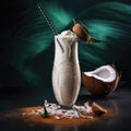Coconut Milkshake - food photography - made with Generative AI tools