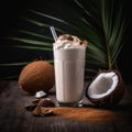 Coconut Milkshake - food photography - made with Generative AI tools