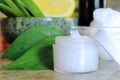 Coconut Oil with Aloe Vera and Lemon Royalty Free Stock Photo