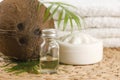 Coconut oil for alternative therapy Royalty Free Stock Photo