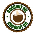 Coconut oil label or sticker