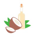 Coconut oil vector illustration.