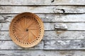 Coconut-palm leaf wicker on the walls. Royalty Free Stock Photo