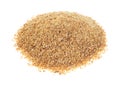 Coconut palm sugar on white background Royalty Free Stock Photo