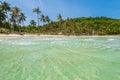 Coconut palm trees at the  Bai Sao beach Royalty Free Stock Photo