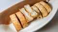 coconut pancong cake served on a plate