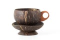 Coconut Peel wooden cup of coffee