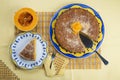 Coconut and pumpkin cake Royalty Free Stock Photo