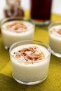 Coconut rice pudding vertical view.